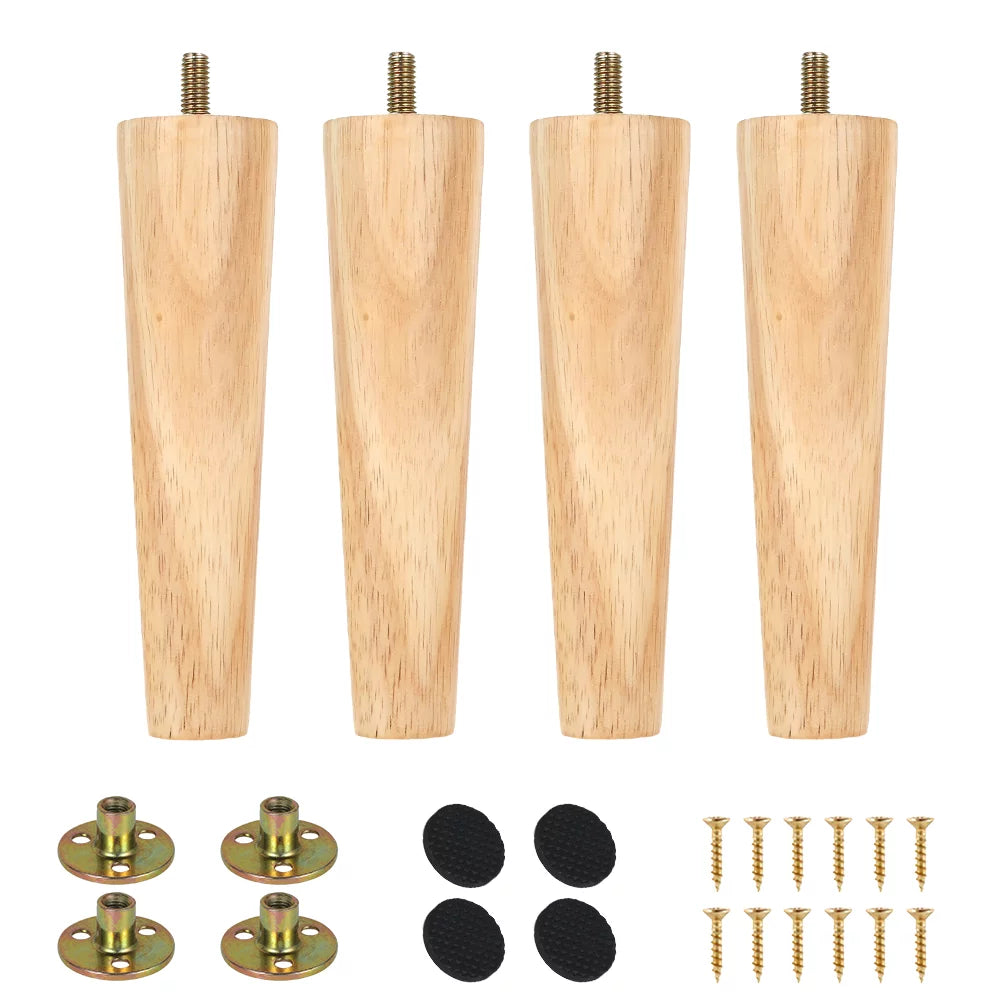 4PCS Wooden Furniture Legs Feet Replacement D8883