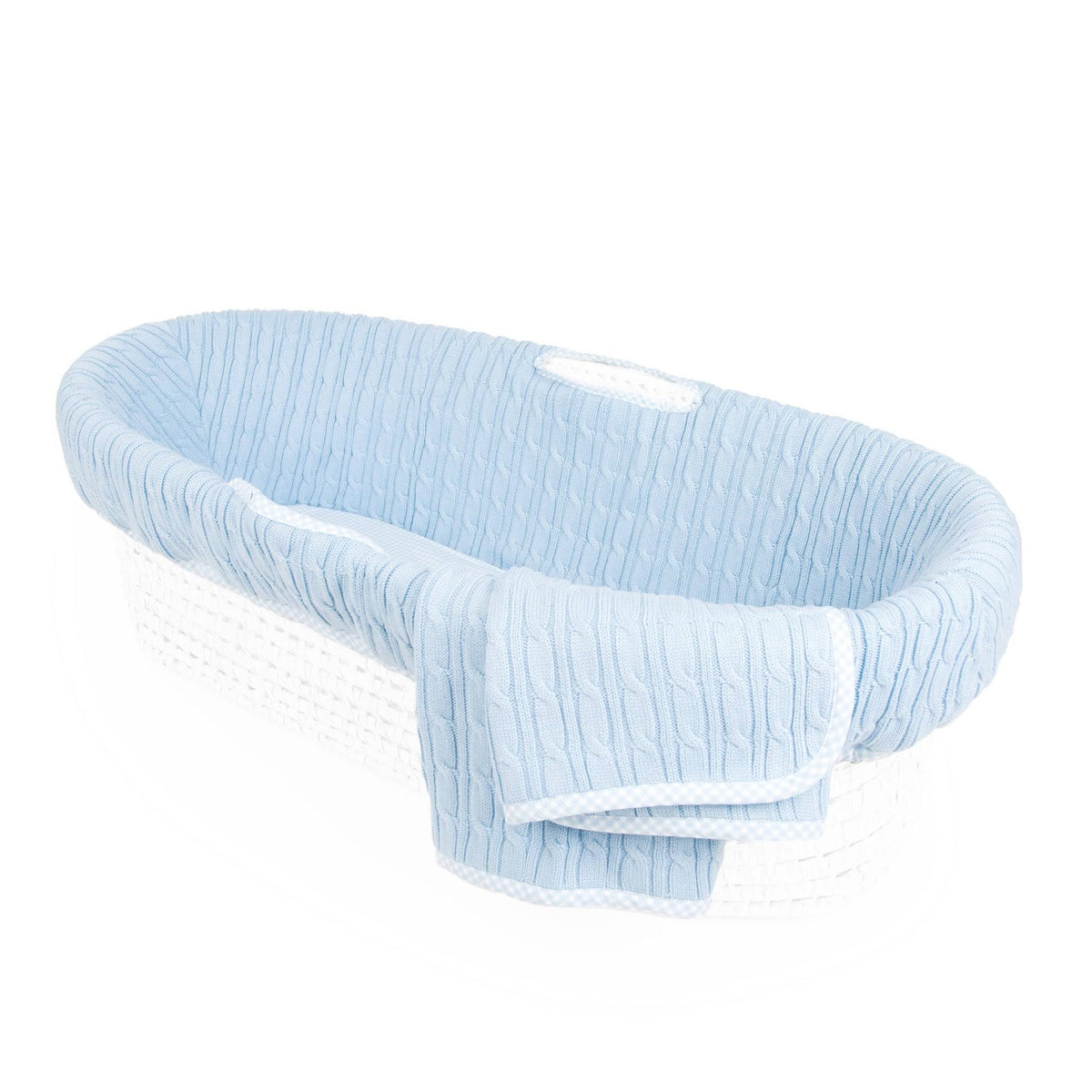Cable Knit Moses Basket and Bedding Set K401