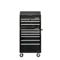 30 in. W 10-Drawer Gloss Black Tool Chest and Rolling Cabinet Set K162