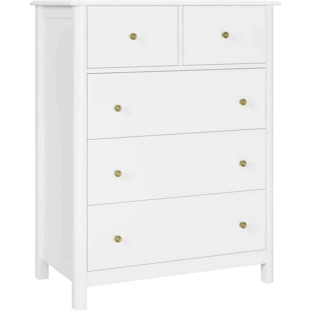 White 5 Drawer Kids Dresser O648