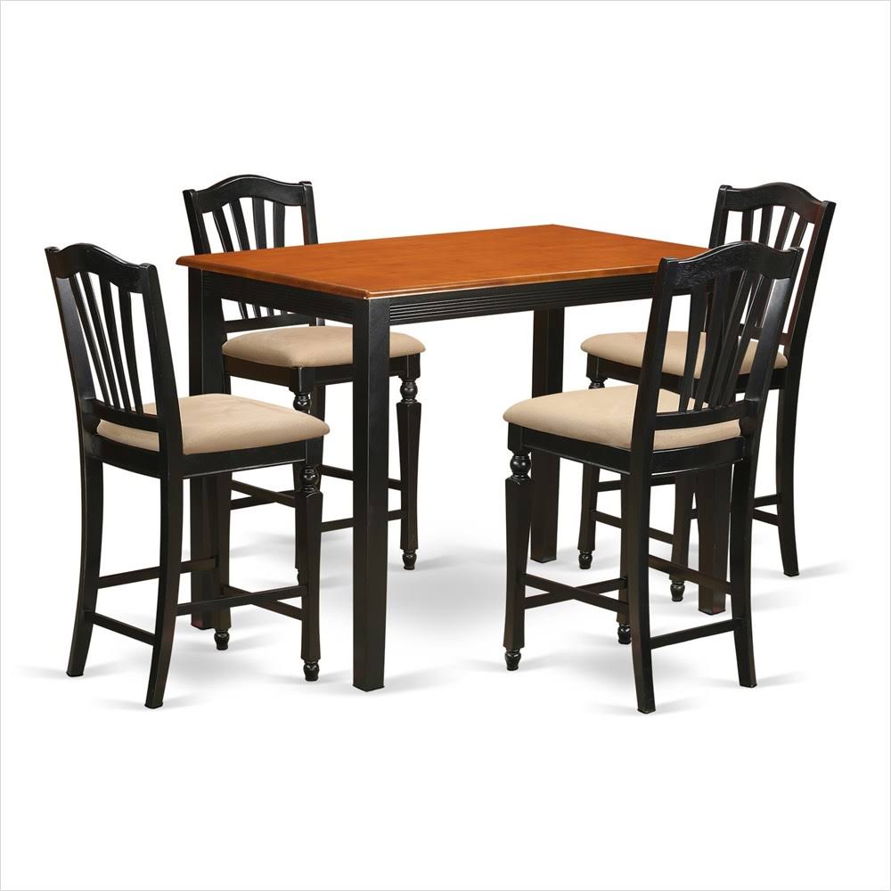 5 Piece Kitchen Dinette Table and 4 Counter Height Stool Set X3265