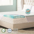 Blue Gel Swirl Memory Foam Mattress Topper W3736