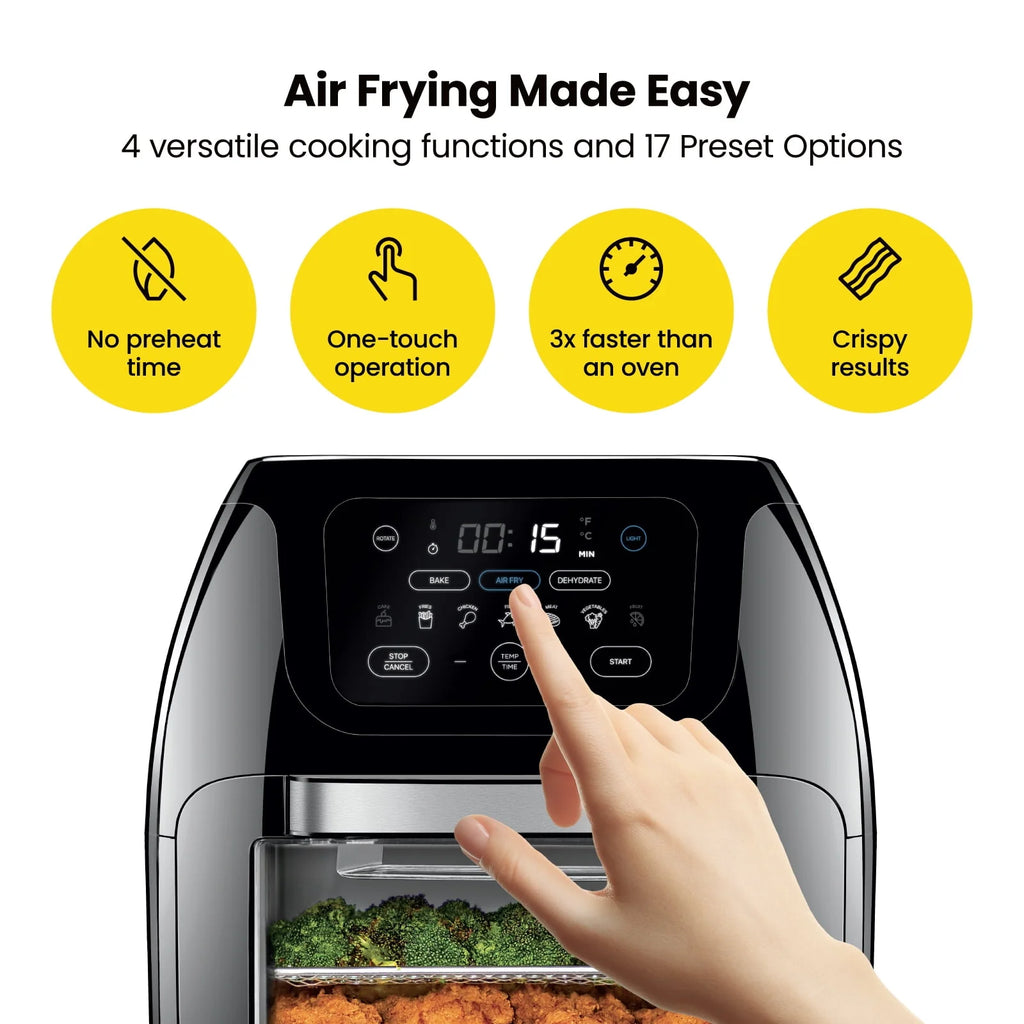 10 Qt. Digital Air Fryer+ Rotisserie, Black T934154