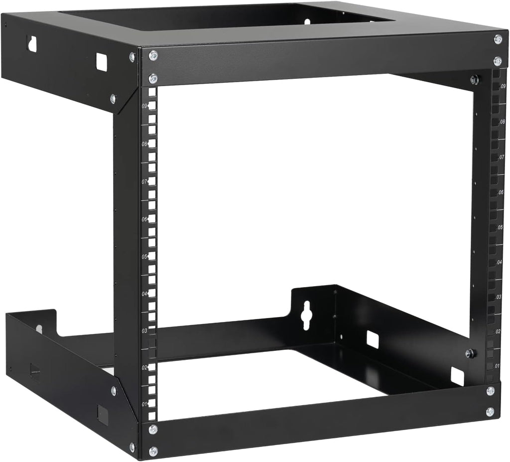 19 Inch 6U Wall Mount Open Frame Rack Black F276322