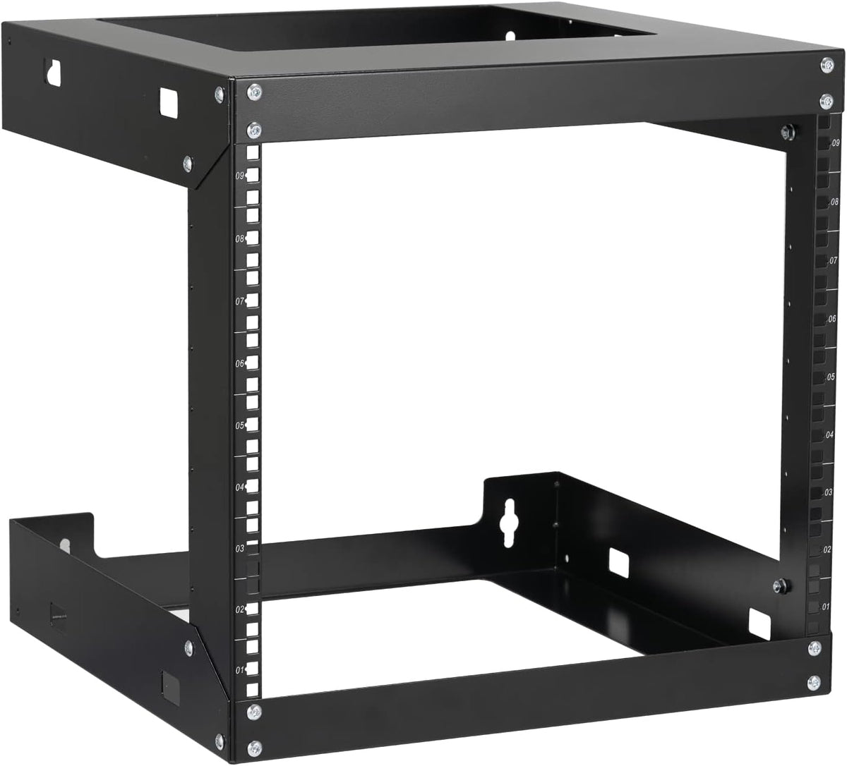 19 Inch 6U Wall Mount Open Frame Rack Black F276322