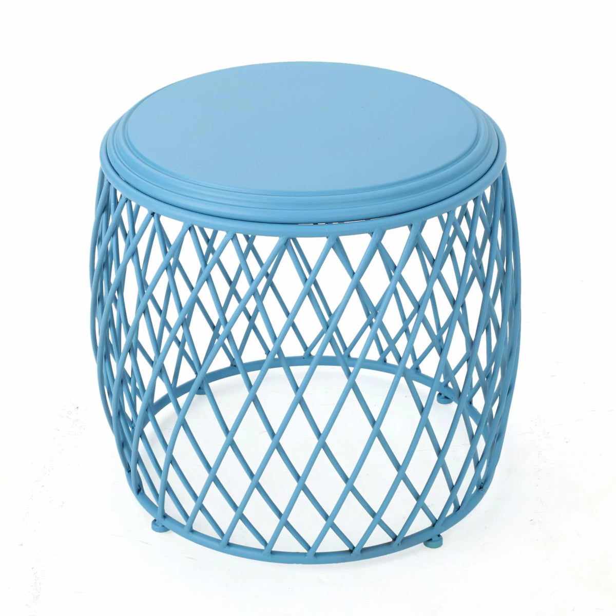 19 Inch Metal Mesh Side Table Y47032