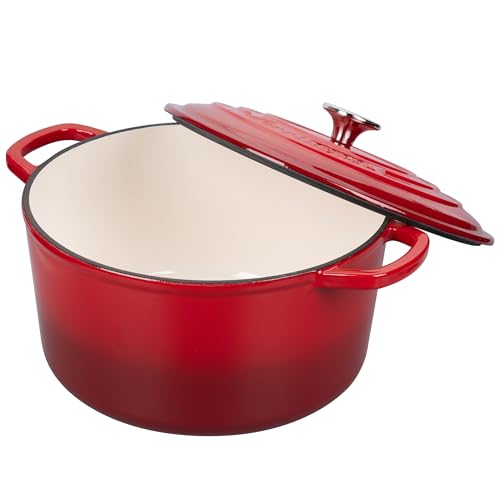 4.5 Quart White Enameled Cast Iron Dutch Oven A5748