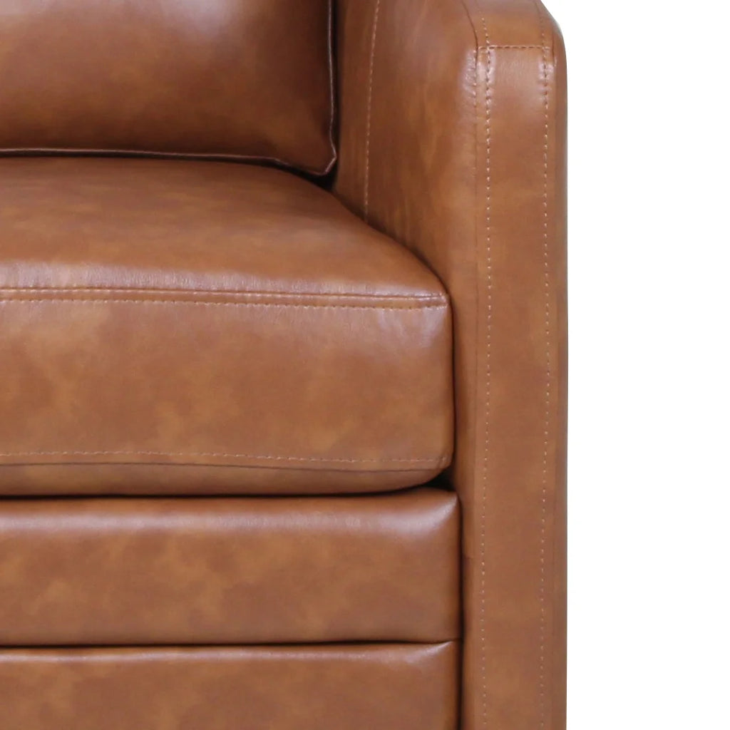 Faux Leather Swivel Accent Chair with Arms N1885