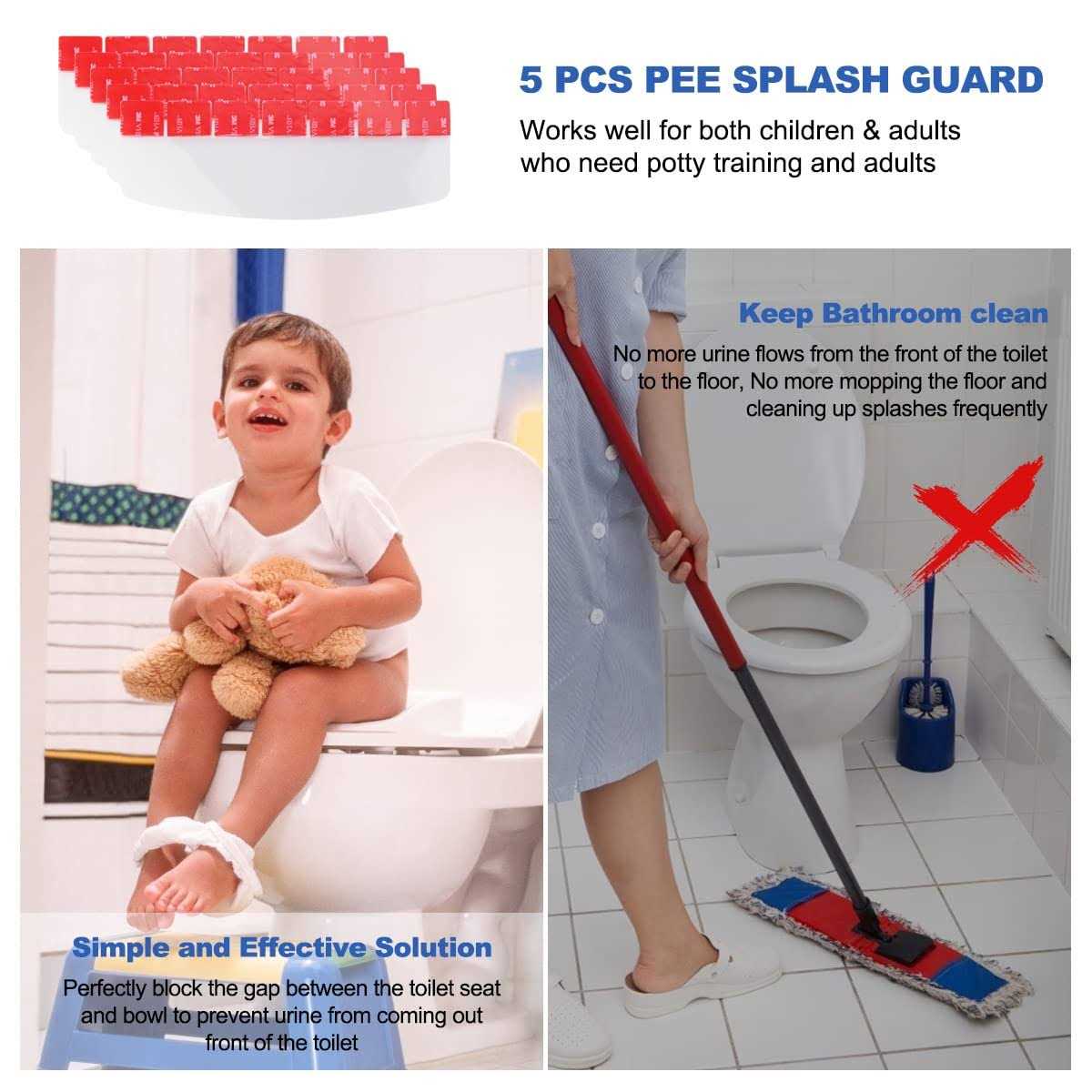5 Pack Pee Guard for Toilet Seat D537969
