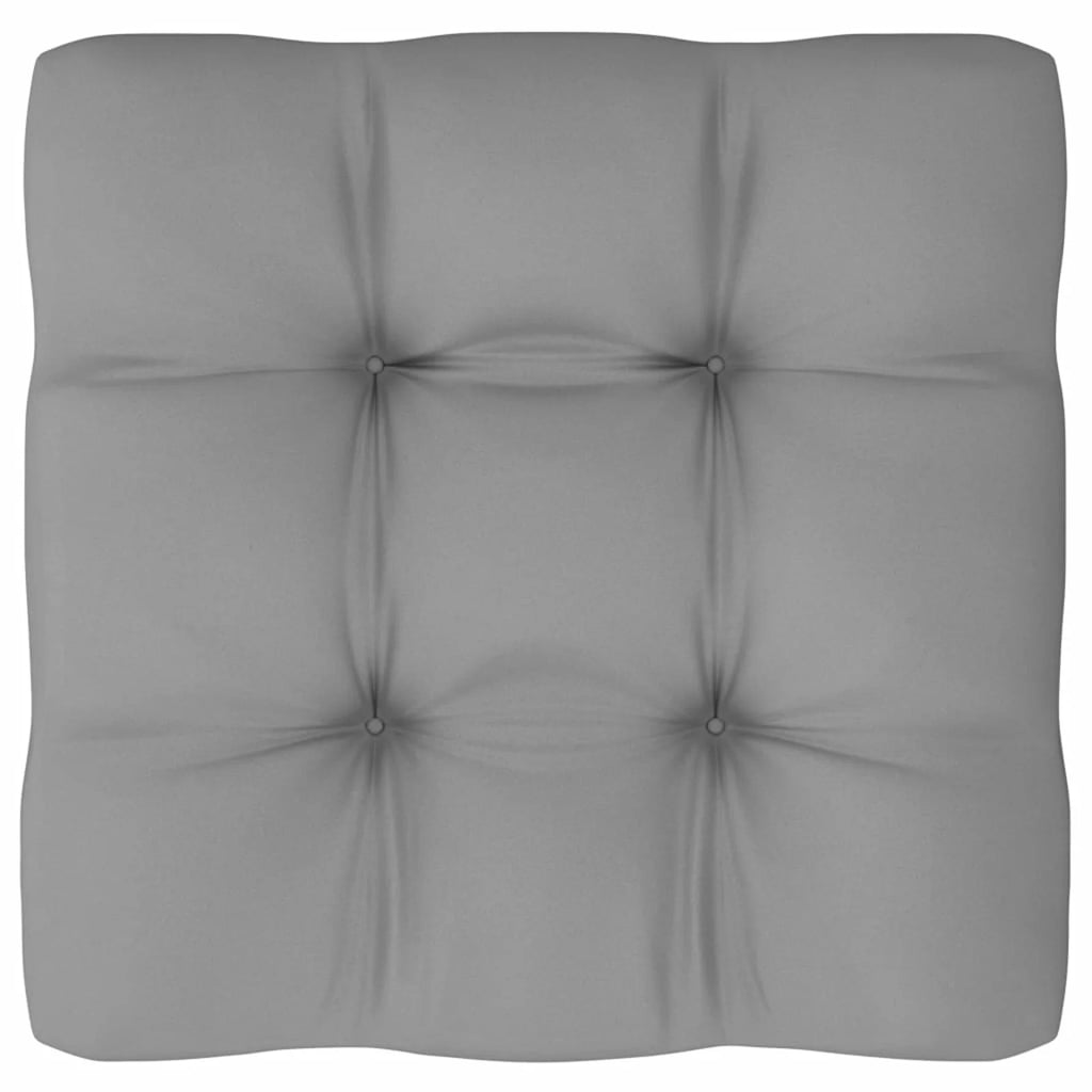 11 Piece Patio Lounge Set with Gray Cushion Pinewood Sectional Outdoor Furniture Set G23314