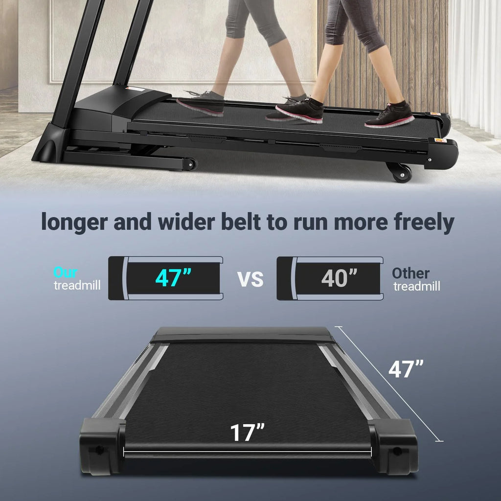 Auto Incline Treadmill with Bluetooth Speaker and LCD Display R695