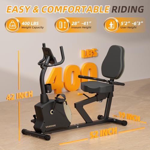 Recumbent Exercise Bike with Magnetic Resistance H728327