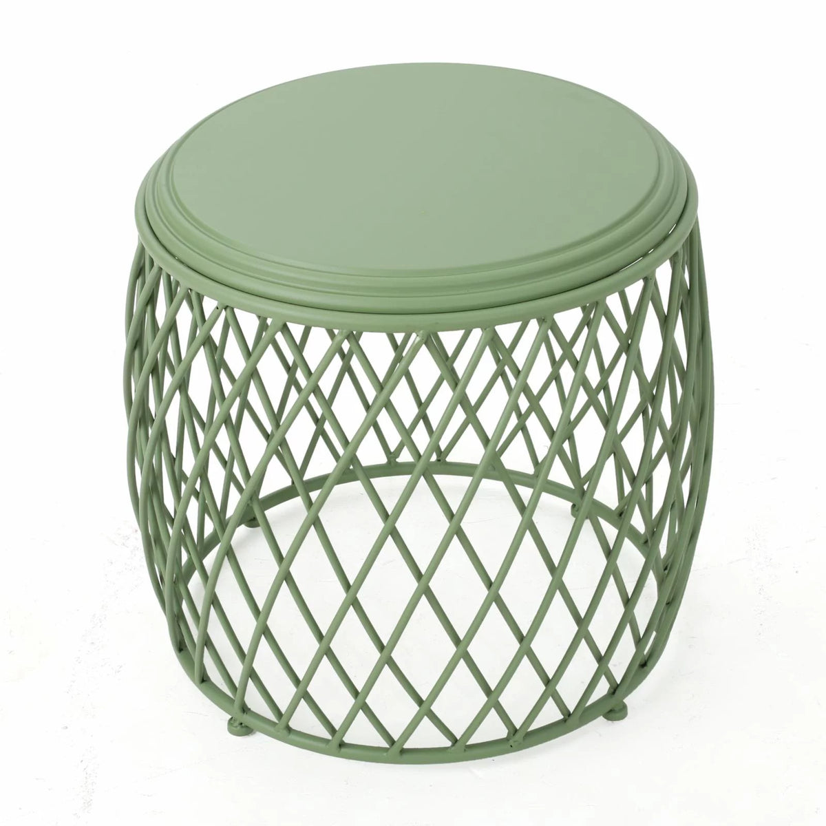 19 Inch Metal Mesh Side Table Y47032