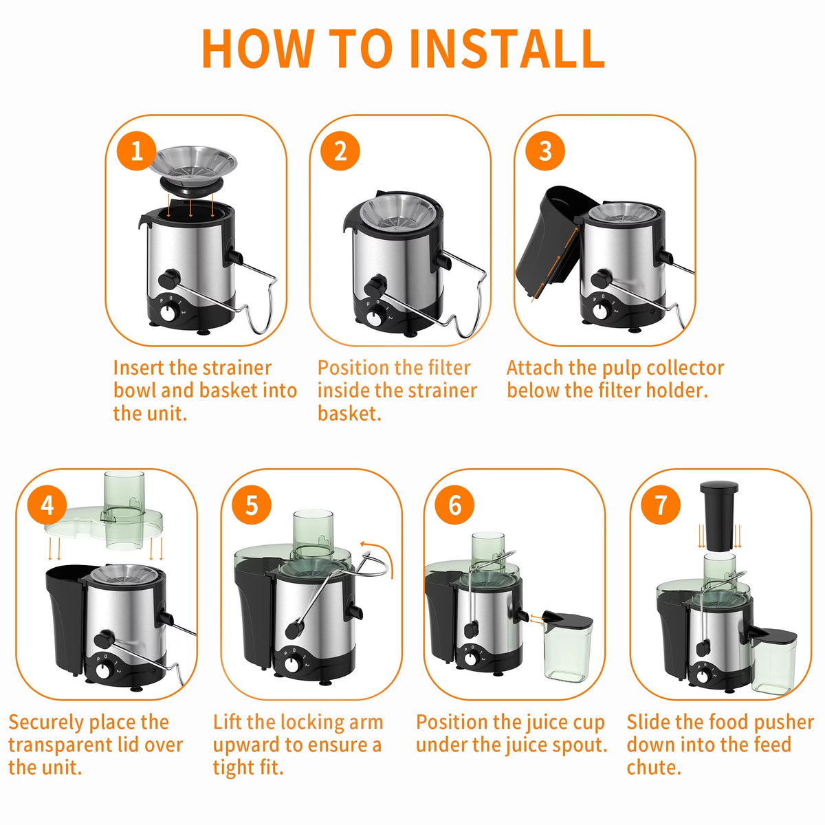 600W Centrifugal Juicer with 3" Feed Chute S639