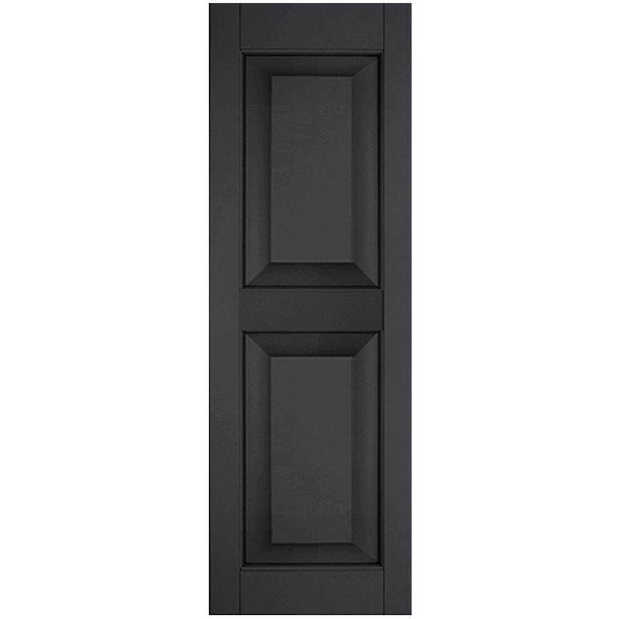 Black Raised Panel Shutters Pair O8351