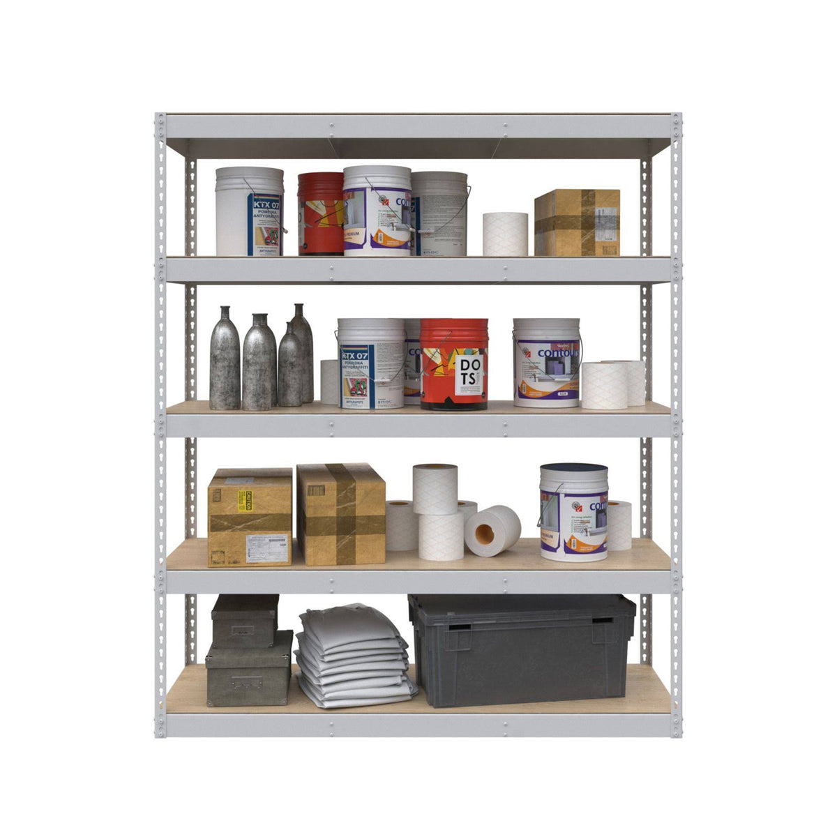18x 60x22 x 72x22 Modular Shelving - White S322