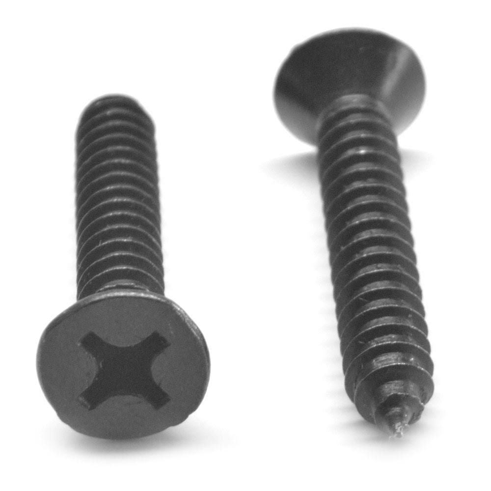 Black Oxide Flat Head Sheet Metal Screws H380093