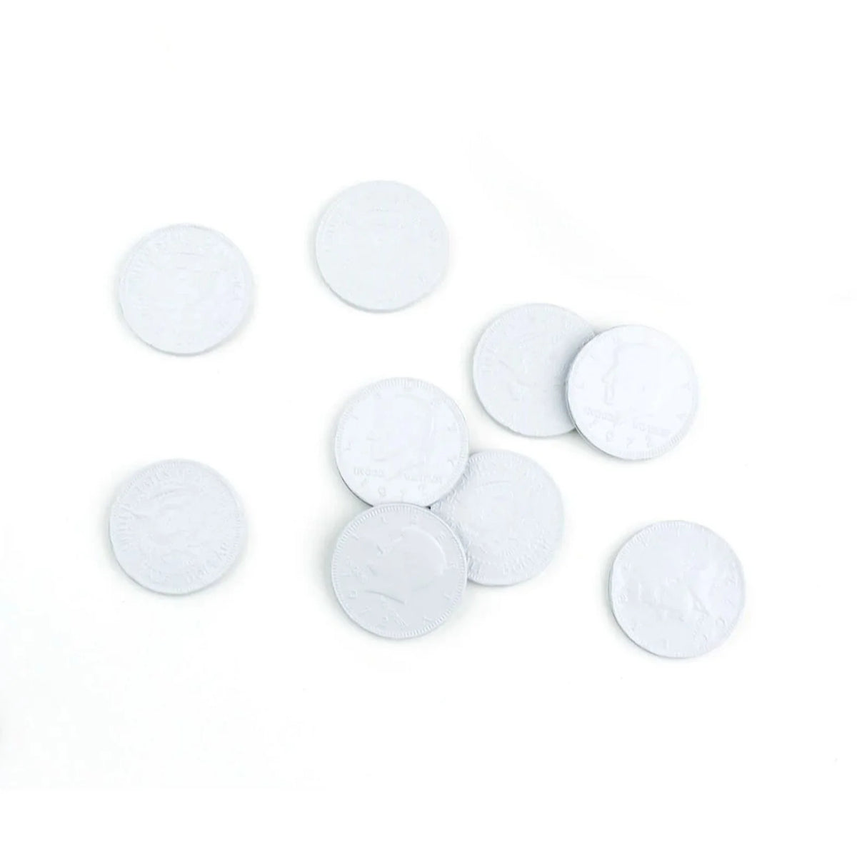 White Foil Milk Chocolate Coins 1 lb. Bag J902