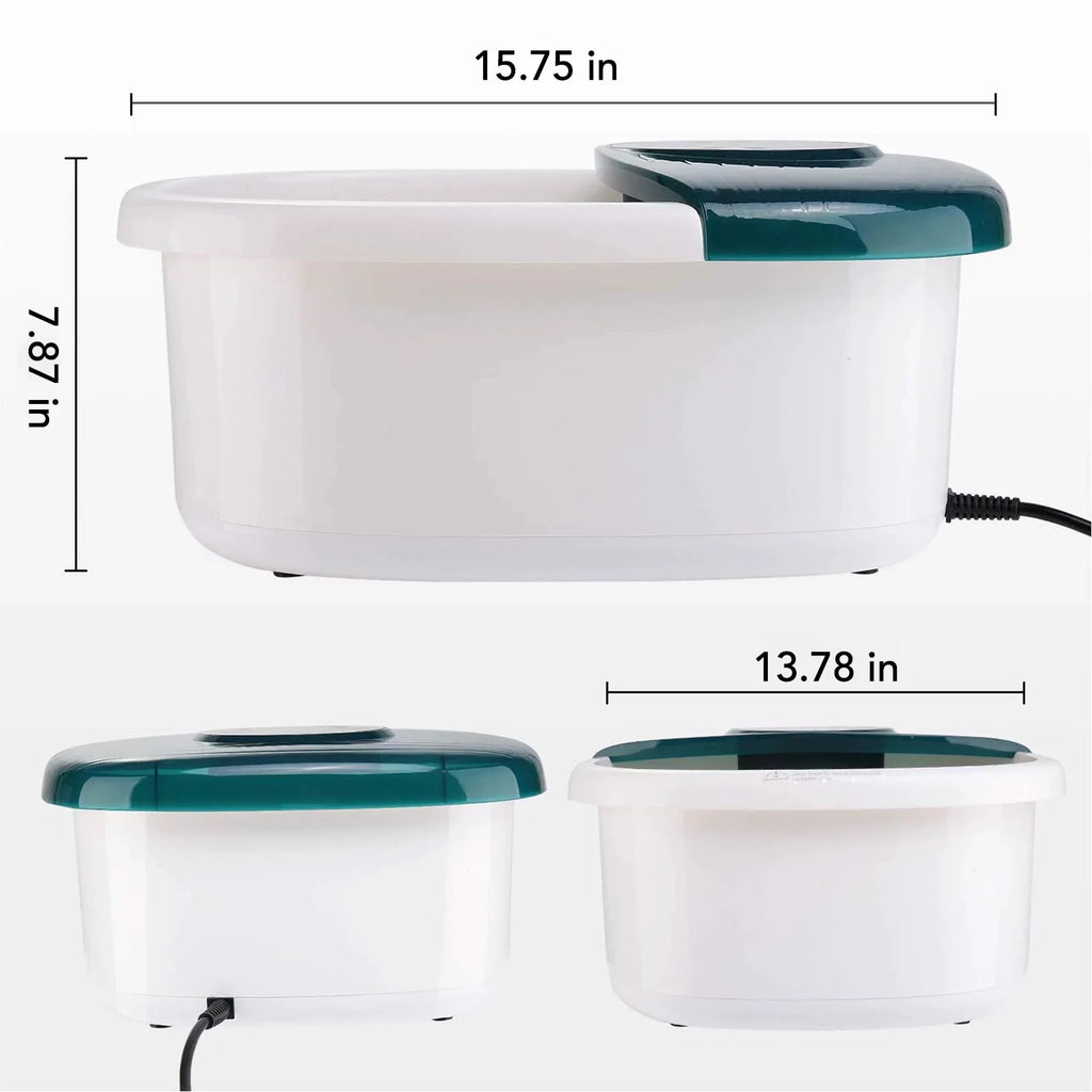 Foot Spa Bath Massager with Heat, Bubbles, Vibration, 16 Detachable Massage Rollers X4958
