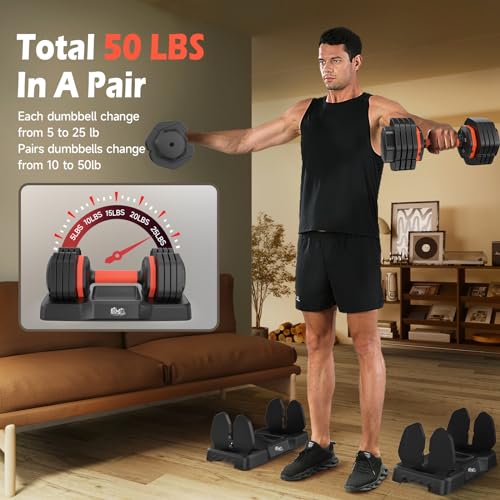 25LB 55LB Adjustable Dumbbells Set S63674