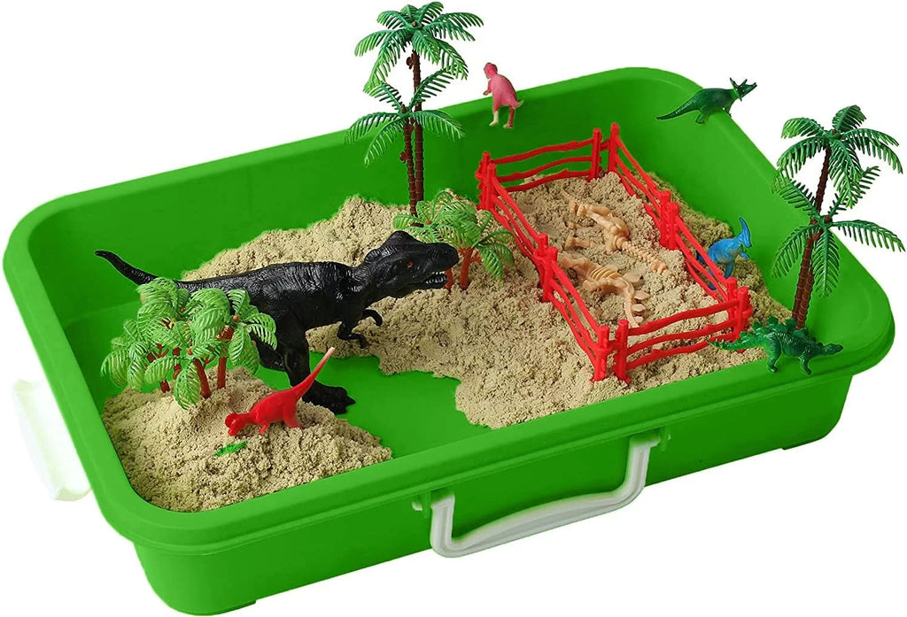 Dinosaur Play Sand Kit, 2 Bags of Sand, 34 Pieces M601