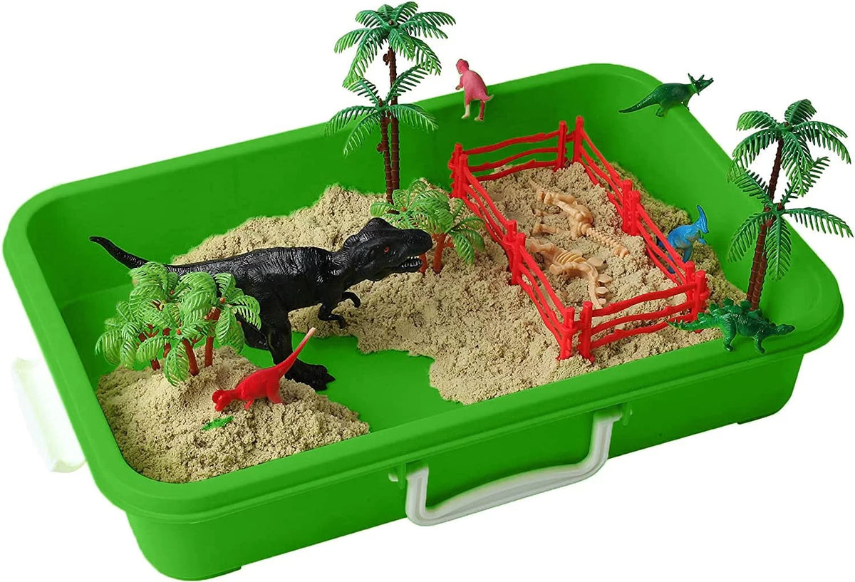 Dinosaur Play Sand Kit, 2 Bags of Sand, 34 Pieces M601