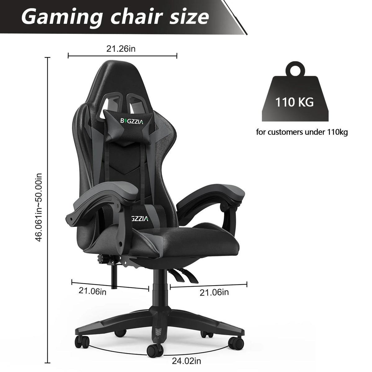 Blue Ergonomic High-Back Gaming Chair with Lumbar Support R7832