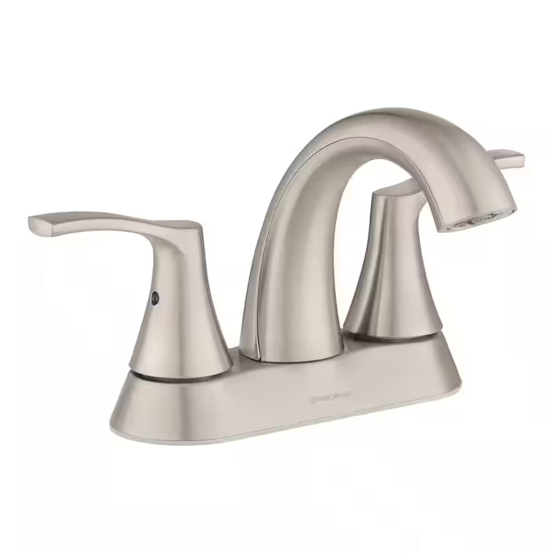 4 in. Centerset Double-Handle High-Arc Bathroom Faucet in Brushed Nickel A236