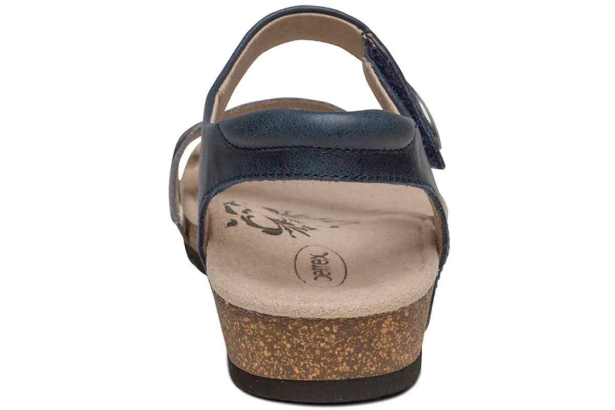 Navy Leather Shoes G8051