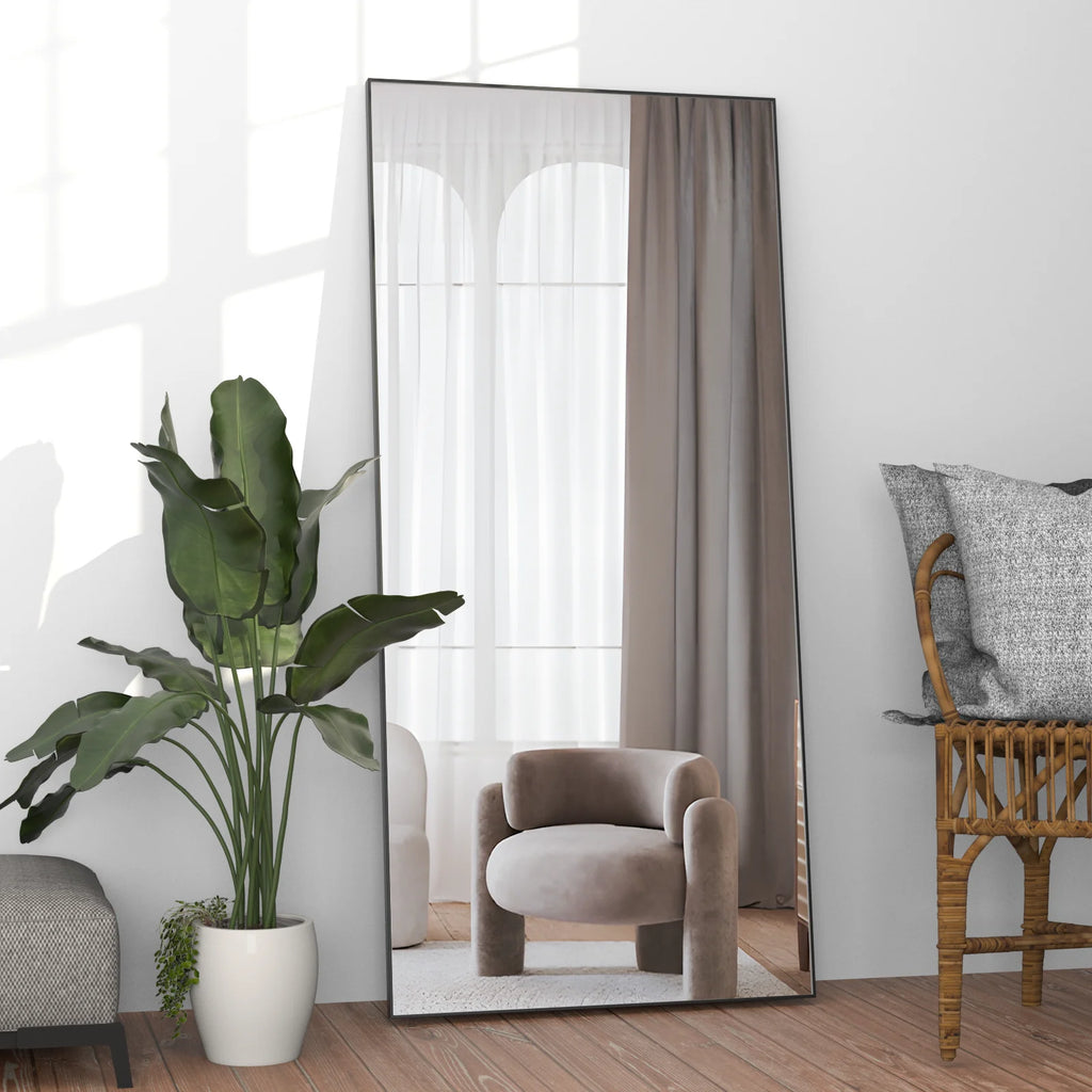 65" × 24" Black Full Length Mirror E8898