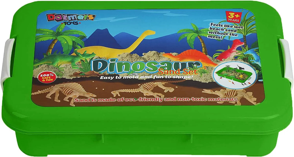 Dinosaur Play Sand Kit, 2 Bags of Sand, 34 Pieces M601