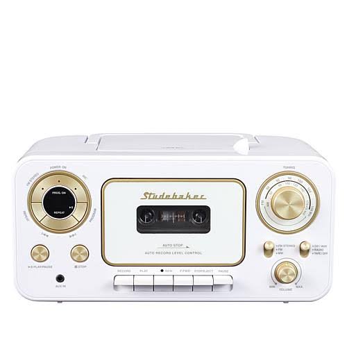 Portable Stereo CD Player with AM/FM Radio and Cassette Player Recorder Teal Silver F45512