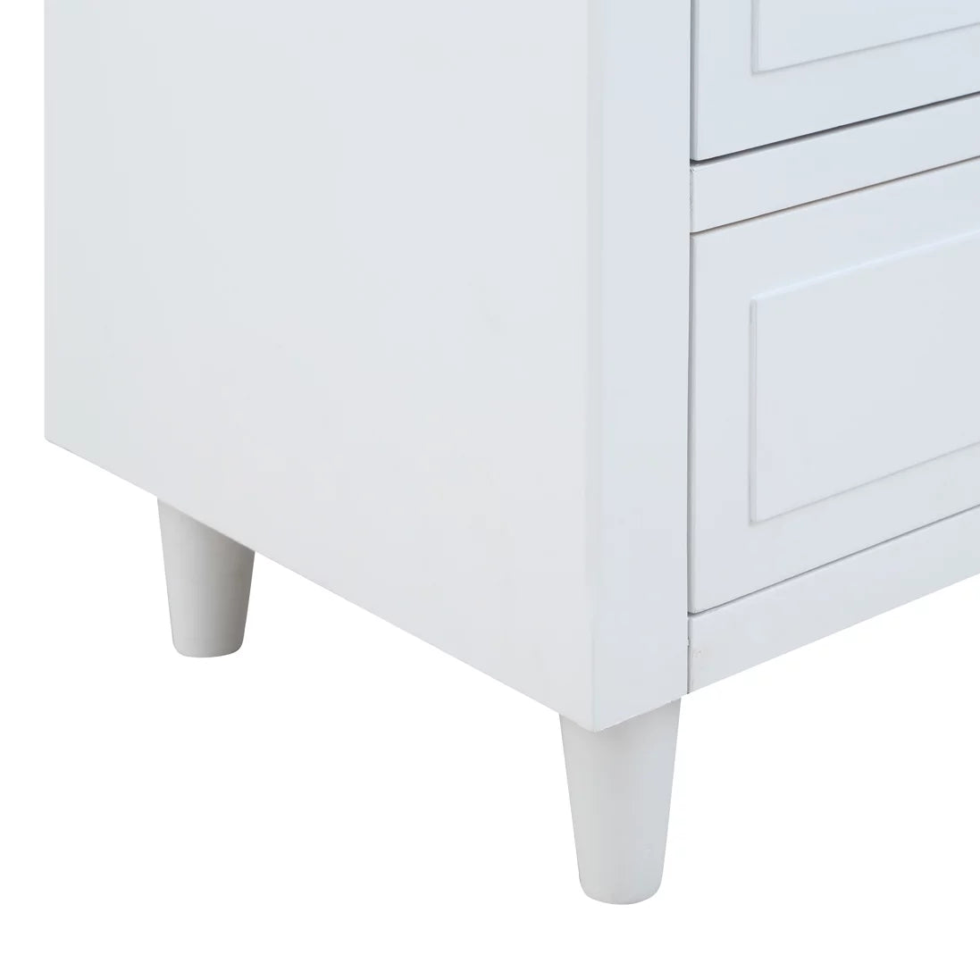 White 3 Drawer Solid Wood Nightstand M462610