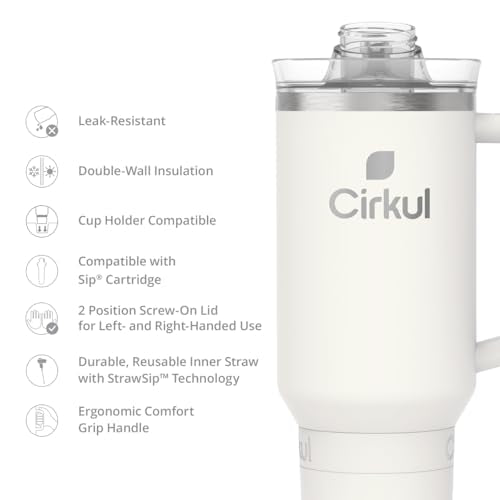 40 oz Carbon Stainless Steel Tumbler with Handle A51966
