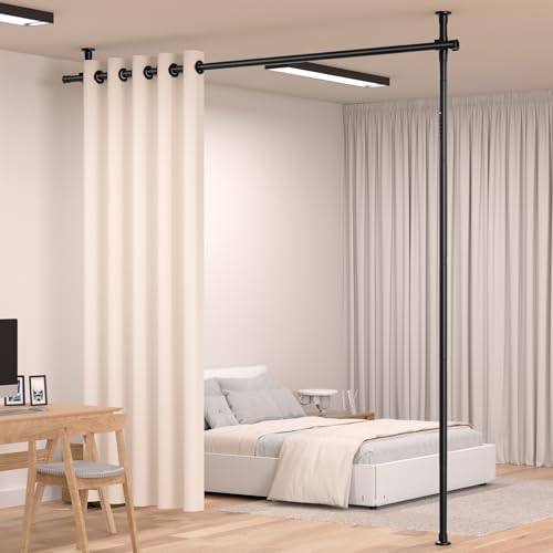 Adjustable Metal Tension Curtain Rod Room Divider S942