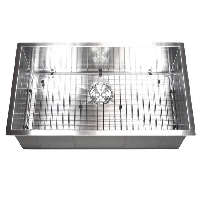 36" Single Bowl 16 Gauge Undermount Kitchen Sink Q222