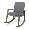 Gray Acacia Wood Outdoor Rocking Chair Z31352