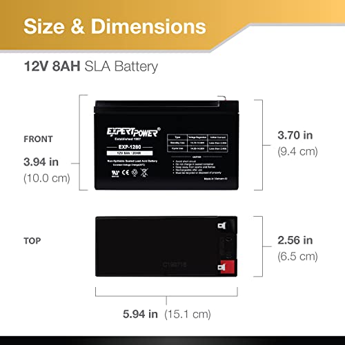 12V 8AH Sealed Lead Acid Battery F76720