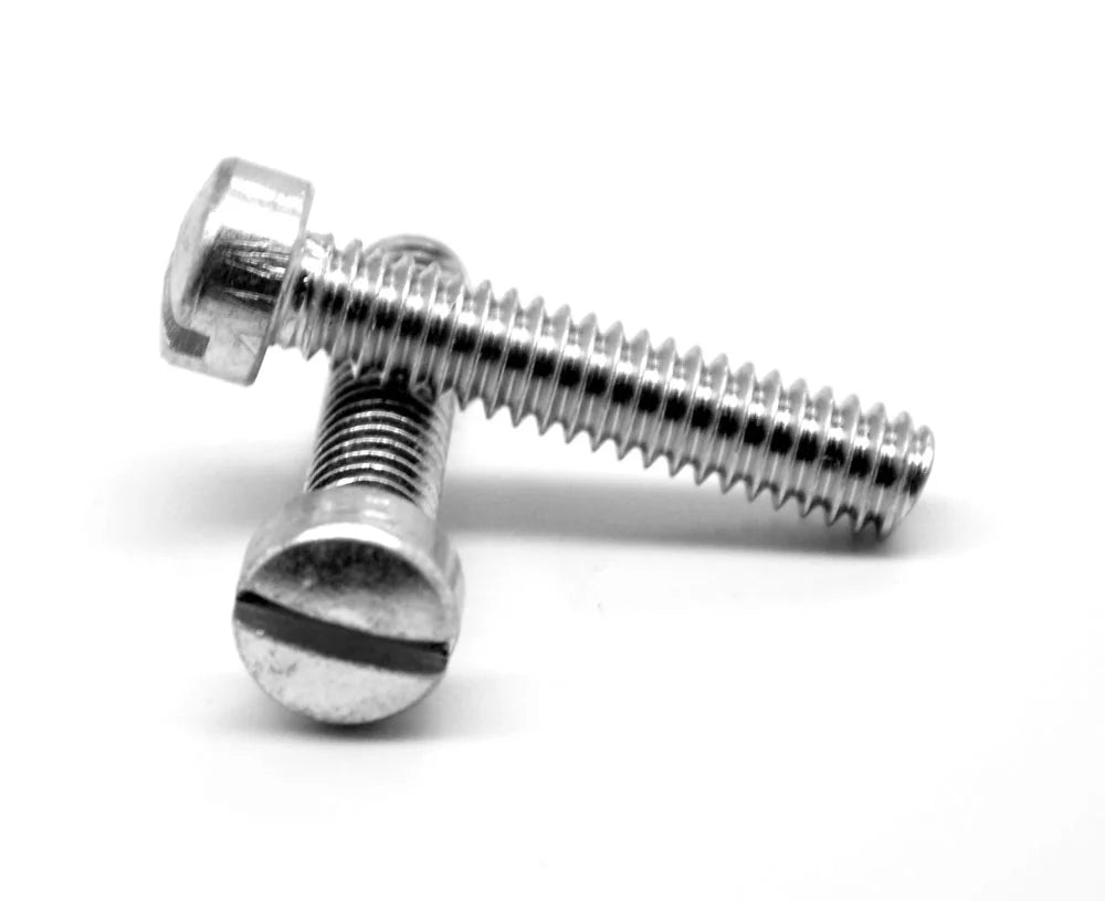 1/4"-20 x 1/2" Coarse Thread Machine Screw Slotted Fillister Head Low Carbon Steel Zinc Plated Pk 2000 V61175