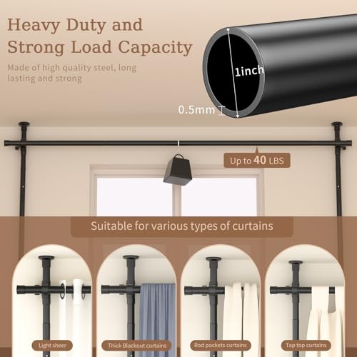 Adjustable Metal Tension Curtain Rod Room Divider S942