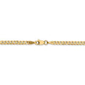 14k Yellow Gold Flat Beveled Curb Chain Necklace E6463