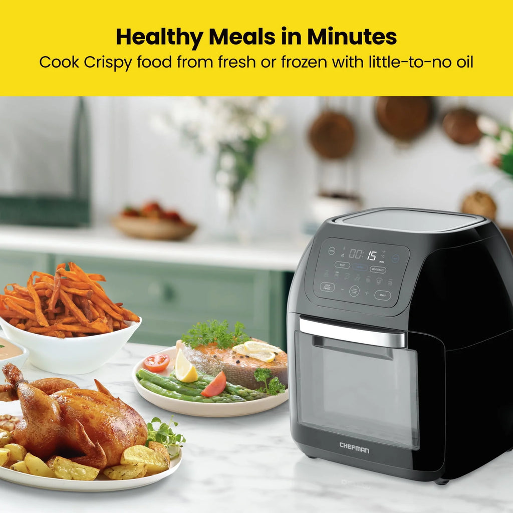 10 Qt. Digital Air Fryer+ Rotisserie, Black T934154