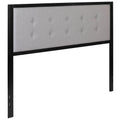 Queen Size Fog Gray Button Tufted Headboard I857