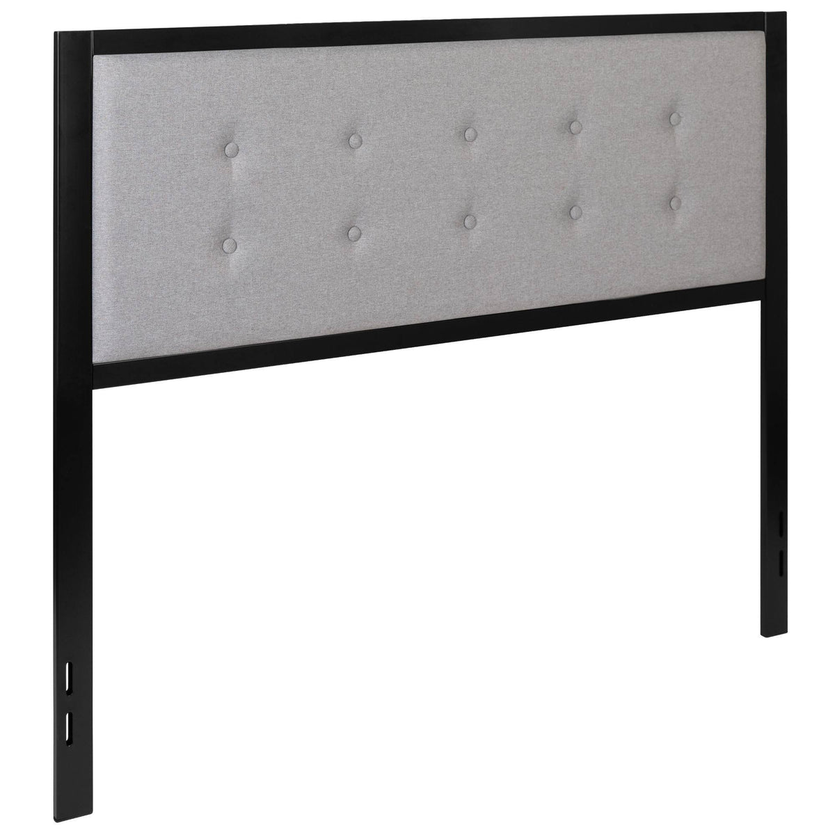 Queen Size Fog Gray Button Tufted Headboard I857