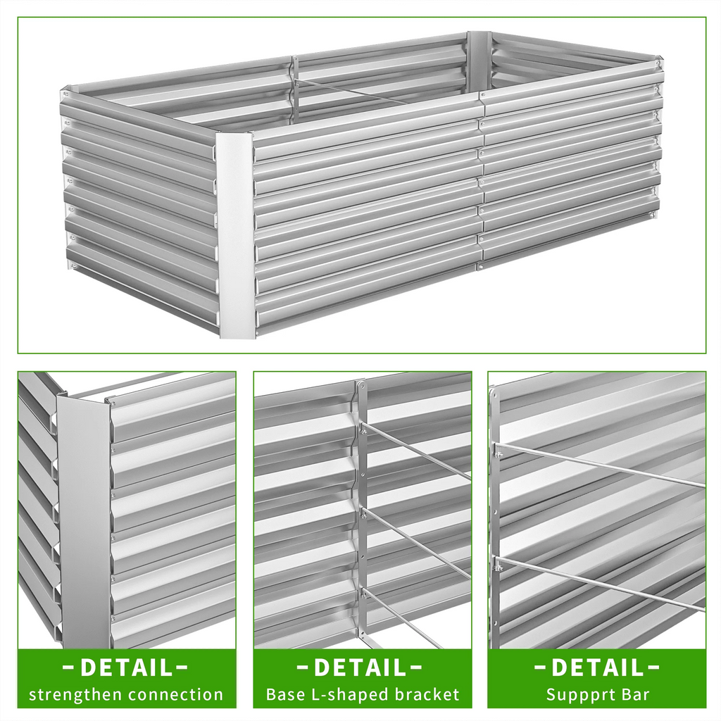 Black Metal Raised Garden Bed E175327