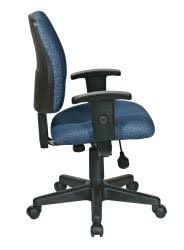 Blue Task Chair with 2-Way Adjustable Arms F12924