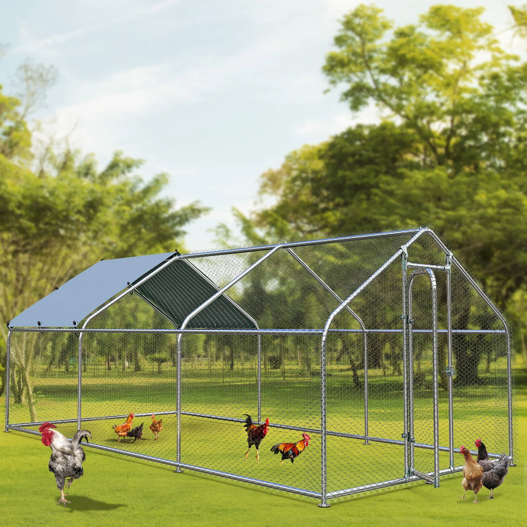 Large Metal Walk-in Chicken Coop Set of 3 K552