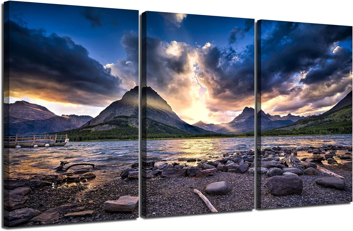5 Piece Framed Canvas Print Wall Art Pictures (60''Wx32''H) K18682