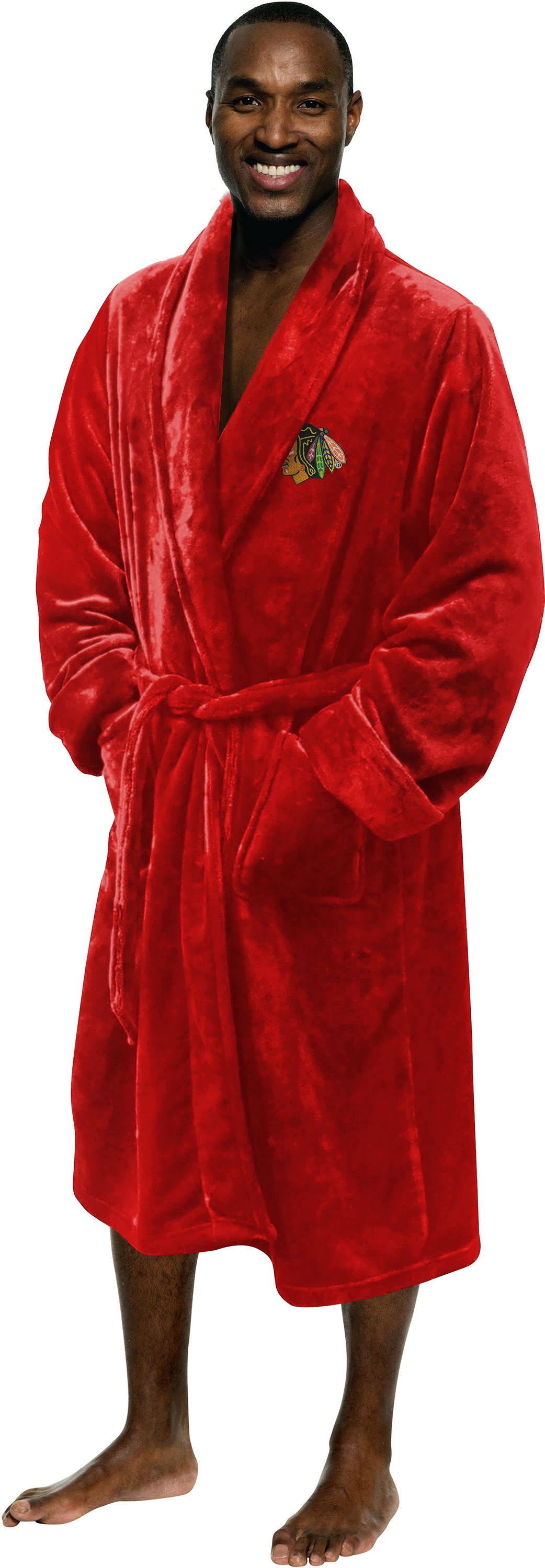 Red Silk Touch Bath Robe U976