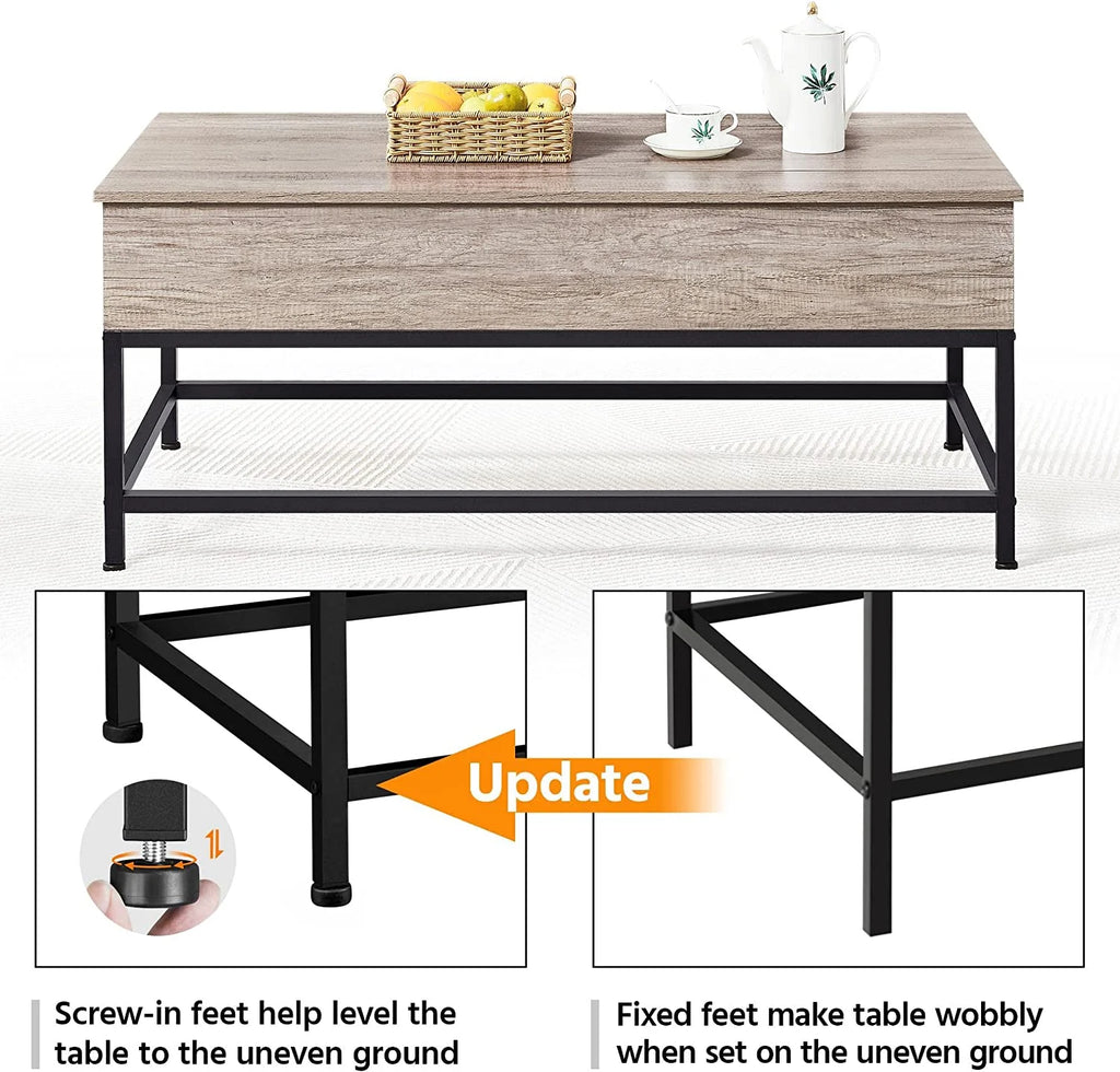 47.5" Lift Top Coffee Table with Hidden Storage I339367